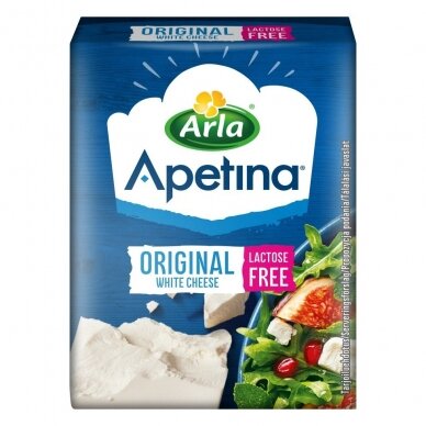 APETINA baltasis sūris be laktozės, 200g