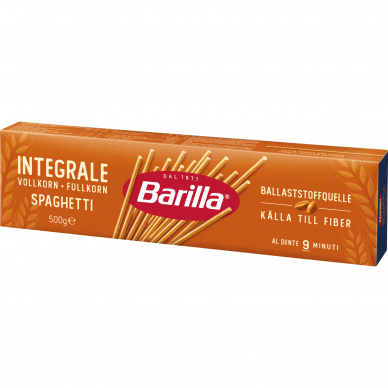 BARILLA SPAGETTI INTEGRALE pilno grūdo makaronai 500g