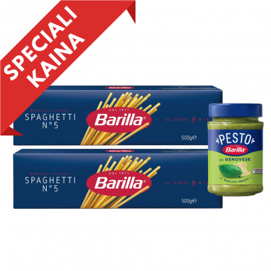 BARILLA SPAGHETTI ir PESTO rinkinys