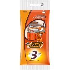 BIC 3 Sensitive vyr. vienkartiniai skustukai 4vnt.