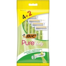 BIC Pure Lady 3 Aloe mot.vienk. skustuvai, 4+2vnt.