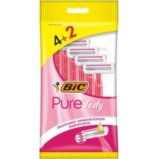 BIC Pure Lady 3 mot.vienkartiniai skustuvai, 4+2vnt.