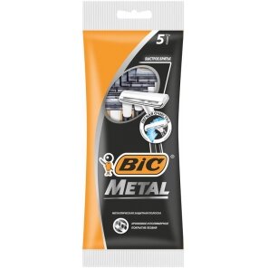 BIC Metal vyriški vienkartiniai skustuvai 5vnt.