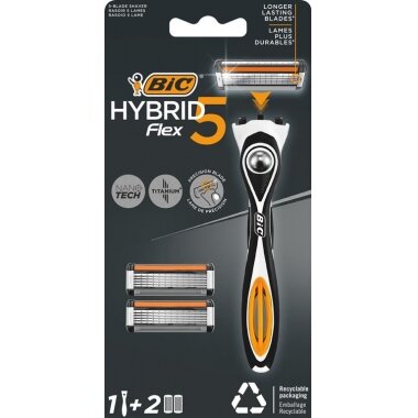 BIC Hybrid 5 Flex vyr. skustuvas 1vnt.+ 2 peiliukai