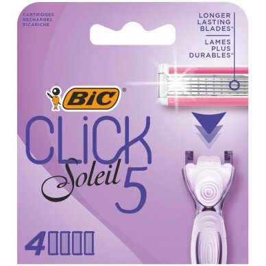 BIC Click Soleil 5 moteriški peiliukai 4vnt.