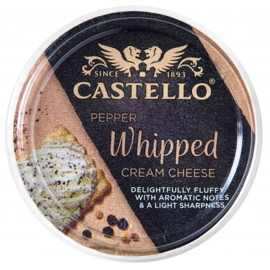 CASTELLO šviežio sūrio užtepėlė su pipirais, 125g