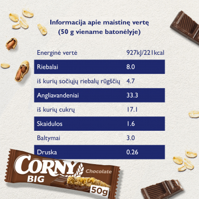 CORNY BIG javainis šokolado skonio, 50g 1