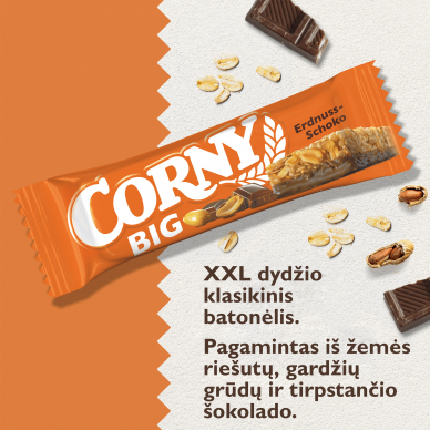 CORNY BIG javainis su žemės riešutais, 50g 3