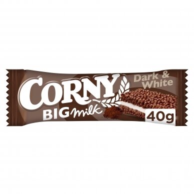 CORNY BIG MILK batonėlis su pertepimu "Dark/White", 40g