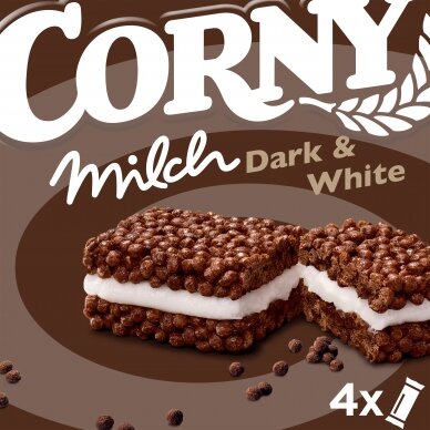 CORNY MILK batonėliai su pertepimu "Dark/White", 4x30g