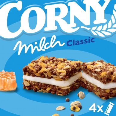 CORNY MILK batonėliai su pieniniu pertepimu, 4x30g