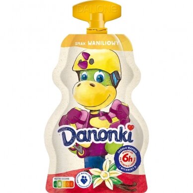 DANONKI pouch jogurtas, vanilinis, 70g 2