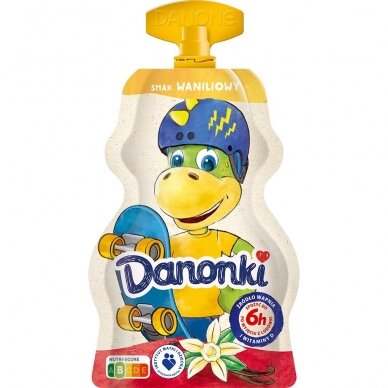 DANONKI pouch jogurtas, vanilinis, 70g