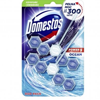 DOMESTOS WC blokelis Power 5 BLUE duo pack 2x55g