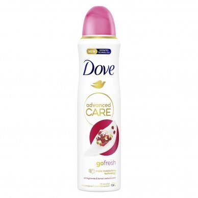 Dove purškiamas antiperspirantas GO FRESH POMEGRANATE & LEMON VERBENA 150ml