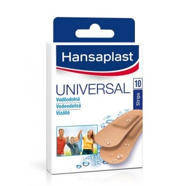 HANSAPLAST UNIVERSAL pleistrai juostelėmis,10vnt.