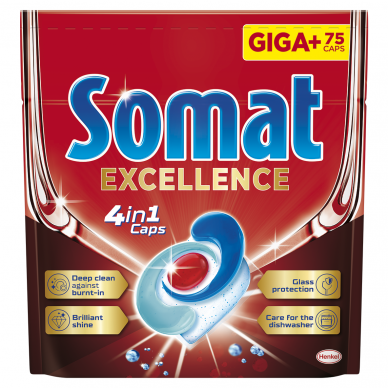 Indaplovių tabletės "SOMAT EXCELLENCE 4in1" 75 vnt.