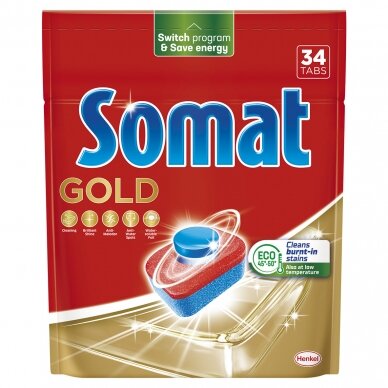 Indaplovių tabletės "SOMAT Gold" 34vnt