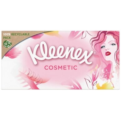 KLEENEX kosmetinės servetėlės dėžėje COSMETIC Box, 80 vnt.