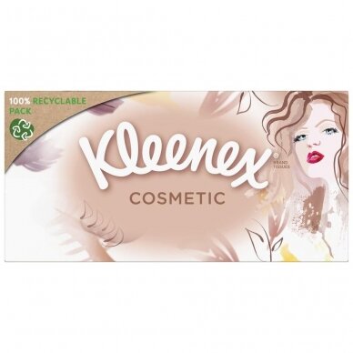 KLEENEX kosmetinės servetėlės dėžėje COSMETIC Box, 80 vnt. 1