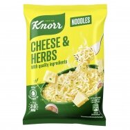 KNORR greitai paruošiami makaronai sūrio ir žolelių skonio, 61g