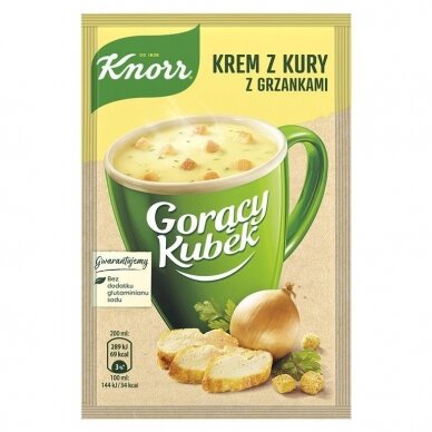 KNORR tiršta vištienos sriuba su skrebučiais, 16g