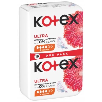 KOTEX higieniniai paketai "Normal", 16 vnt.