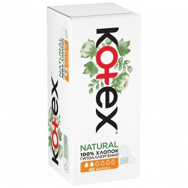 KOTEX Natural Normal įklotai, 40vnt.