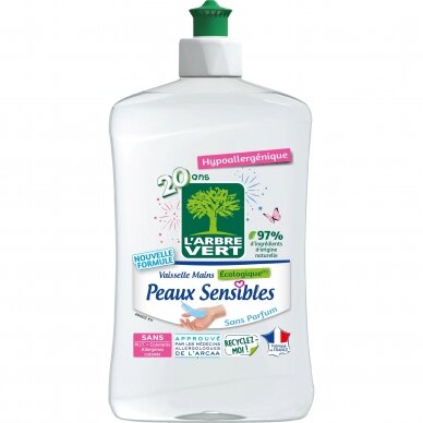 L'ARBRE VERT indų ploviklis jautriai odai, 500ml