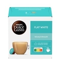 Nescafe kavos kapsulės Dolce Gusto Flat White, 16 kapsulių, 187.2g