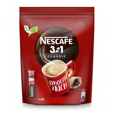 NESCAFE CLASSIC 3in1 kavos gėrimas (maišely 20*16,5)