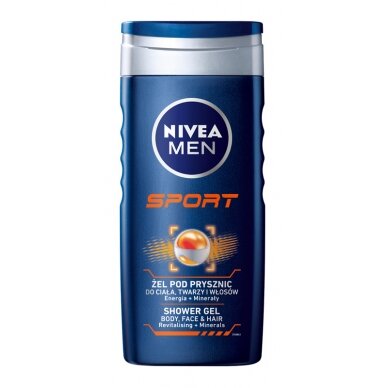 NIVEA MEN dušo želė vyrams "Sport", 250ml