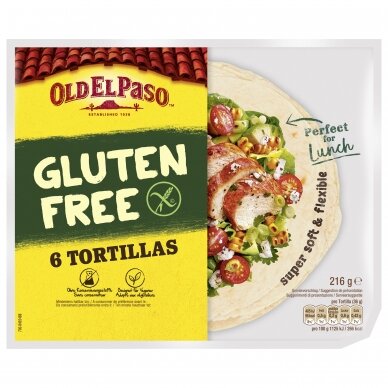 OLD EL PASO tortilijos be gliuteno, 216g