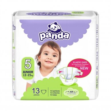 PANDA sauskelnės Junior, 12-25kg 13vnt.