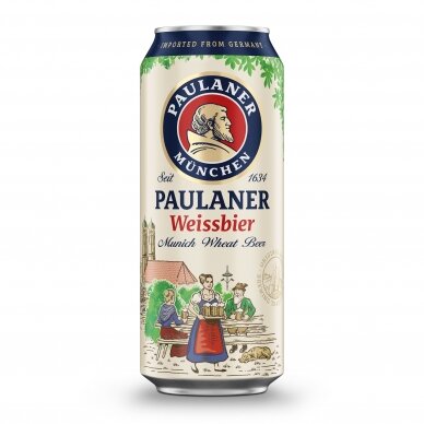 PAULANER WEISBIER NATURTRUB kvietinis alus 5,5% 0,5l