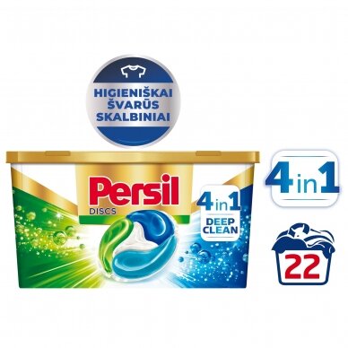 PERSIL skalbimo kapsulės "DISCS White", 22 skalbimams