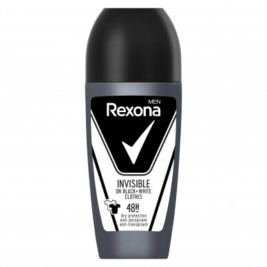 REXONA vyr. rutulinis antiperspirantas INVISIBLE B&W 50ml