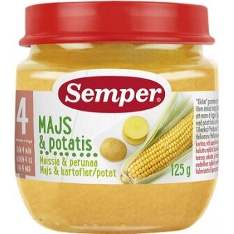 SEMPER kukurūzų ir bulvių tyrė 4mėn., 125g
