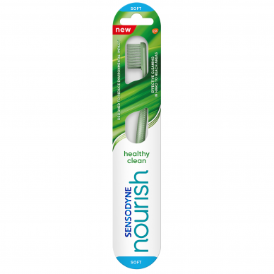 SENSODYNE dantų šepetėlis Nourish HealthyClean soft