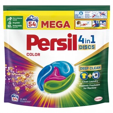 Skalbimo kapsulės PERSIL DISCS COLOR, 54 skalbimai