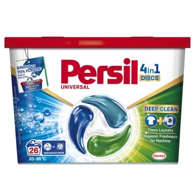 Skalbimo kapsulės "PERSIL EXPERT DISCS Universal" 26 sk.