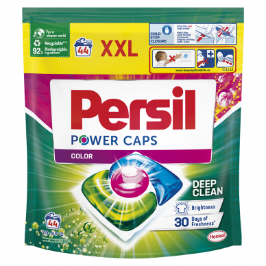 Skalbimo kapsulės "PERSIL POWER CAPS Color" 44 sk.  (Doypack)