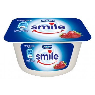 SMILE jogurtas braškių skonio, 115g