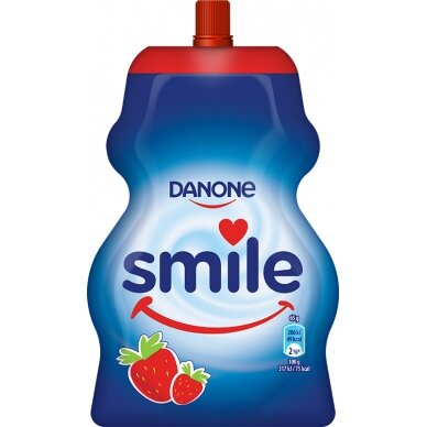 SMILE pouch jogurtas braškinis, 65g