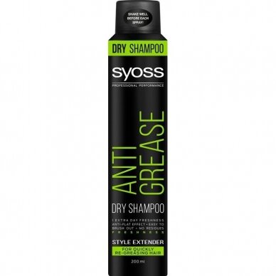 SYOSS ANTI-GREASE sausas šampūnas, 200ml 1