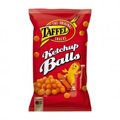 TAFFEL KETCHUP BALLS kukurūzų traškučiai, 165 g 1