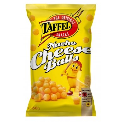 TAFFEL NACHO CHEESE BALLS kukurūzų traškučiai, 60 g