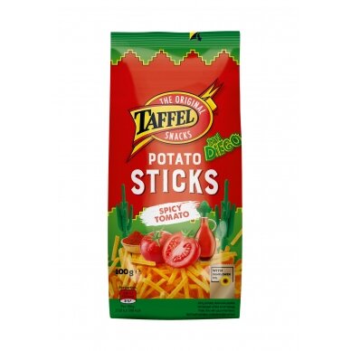 TAFFEL POTATO STICKS SPICY TOMATO bulvių traškučiai 100g