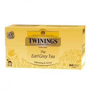 TWININGS Juodoji arbata EARL GREY, 25x2g, 50g