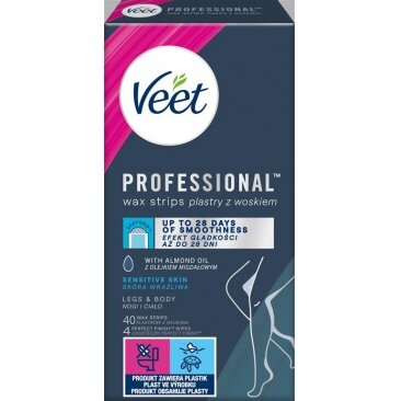 VEET dep. vaško juostelės jautriai odai, 40vnt